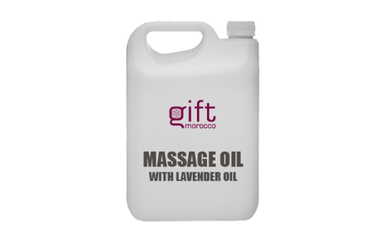 Huile de massage thérapeutique à l'huile essentielle de lavande et l’huile d’Argan biologique en vrac