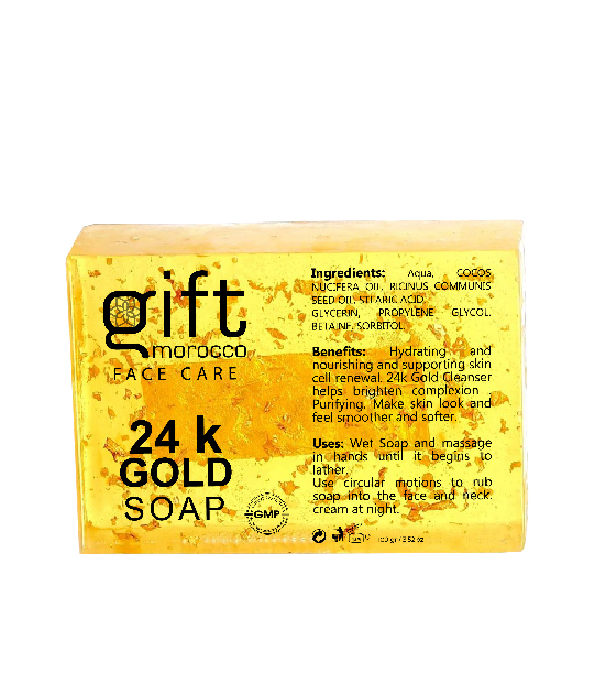 Hard Soap 24K Gold gift morocco natural cosmetic products