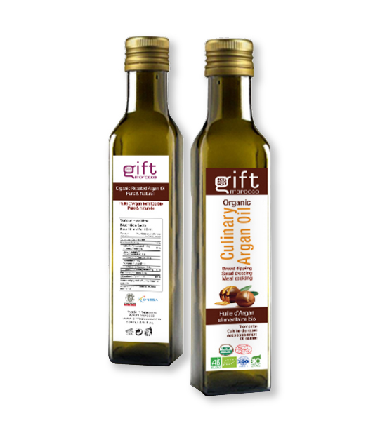 Culinary argan oil Extra Virgin, cold-pressed, 100% USDA Organic gift morocco