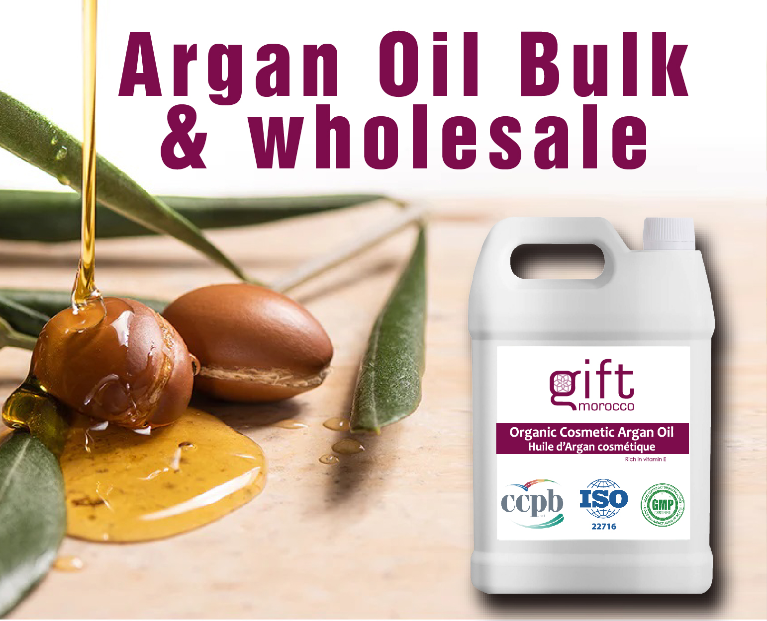Bulk organic argan oil gift morocco